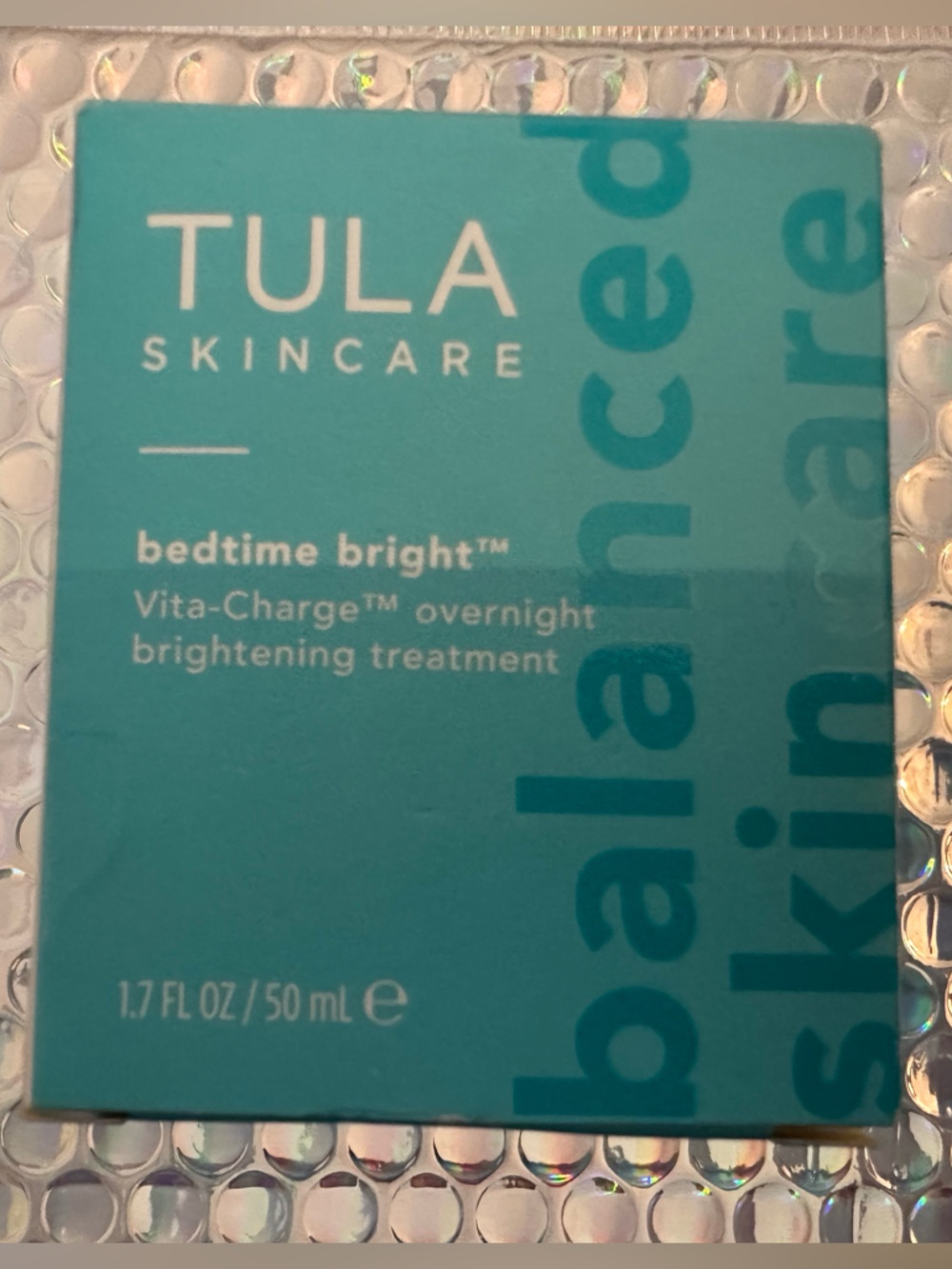 Tula Skincare Bedtime Bright - vitamin c overnight treatment lactic acid glow.